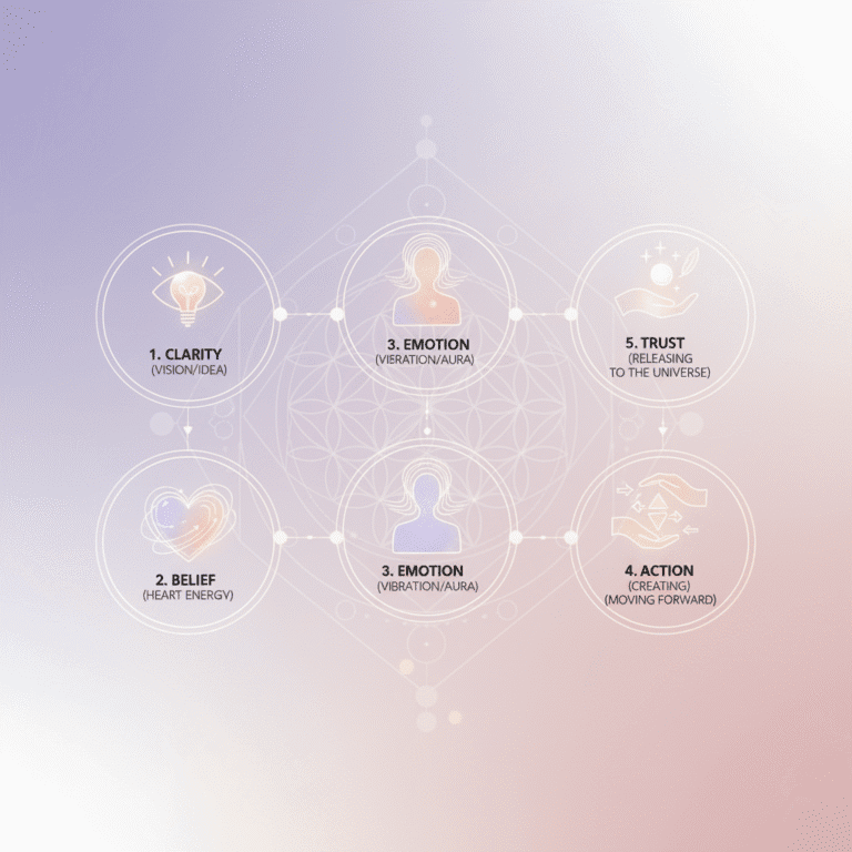 An infographic showing manifestation technique.