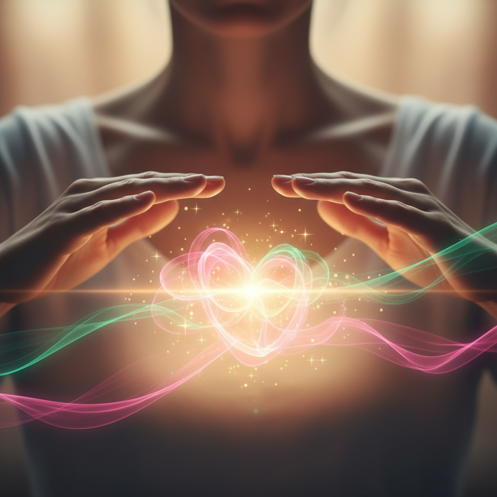 hands holding soft light representing emotional healing