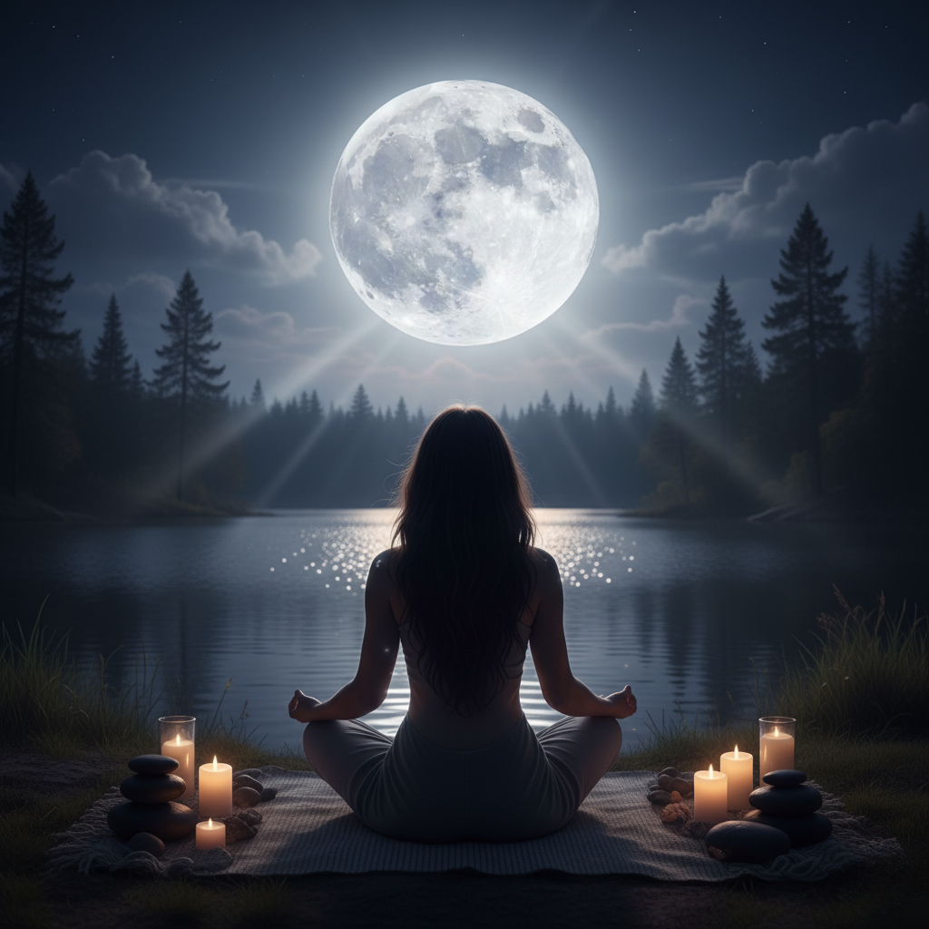 moon phases and soft celestial glow