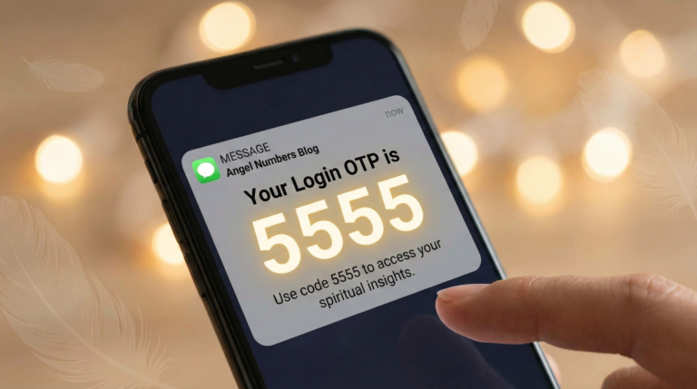 Mobile notification showing 5555 OTP, a common way to encounter angel number 5555.