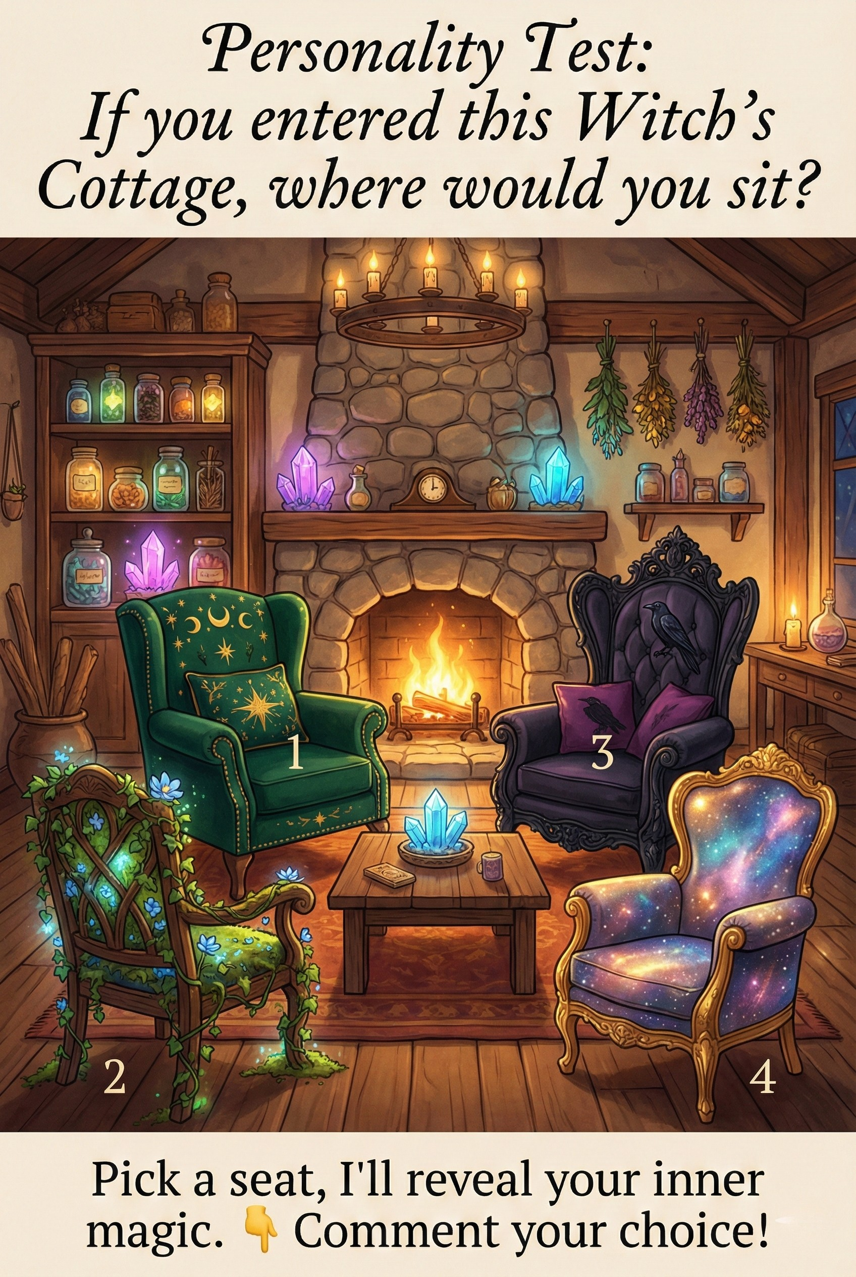 Witch Personality Test Results - Pick a Chair